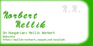 norbert mellik business card